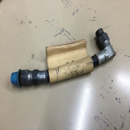 Hose 6" long with straight fitting, 90 deg