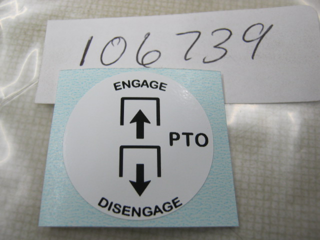 PTO enguage knob decal for D series