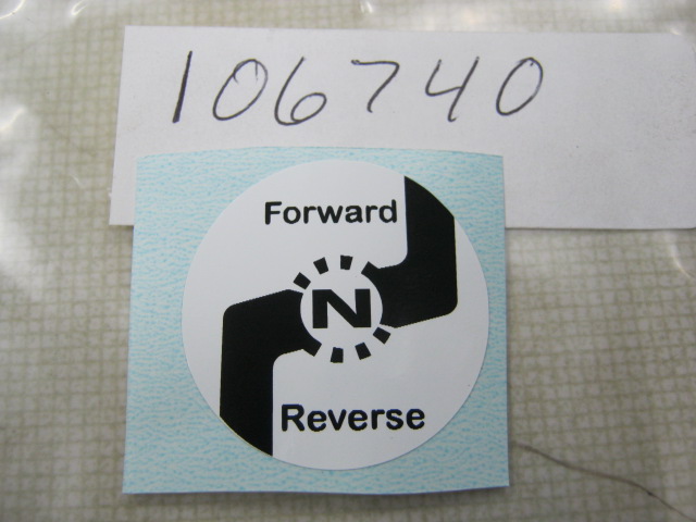 Forward and Reverse motion knob decal for D