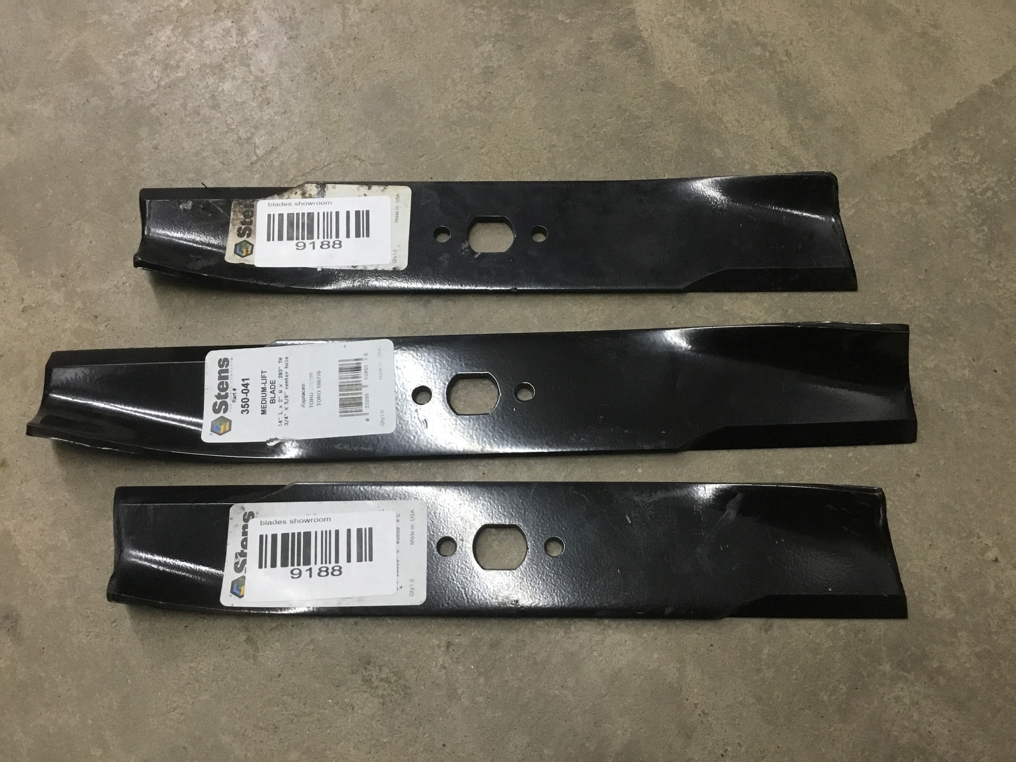 set of 3 blades 2-12" 1-14",9188,9187